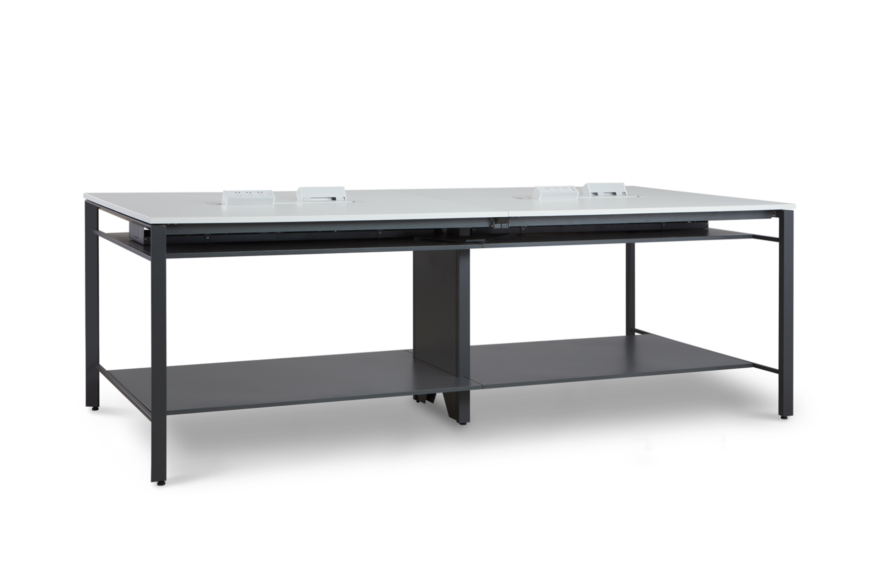 2 - Avail Standing Shared Bench - White.jpg | Lamex Office Furniture ...